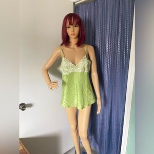 Seven7 Green Tank Top 100% Silk L